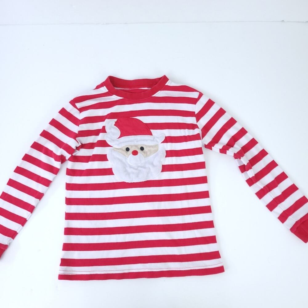 Santa Christmas Pajama Top Size 9 Unisex Kids by Family Feeling Stripe Holiday